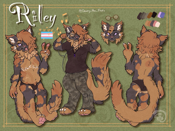 Riley the transmasc cat (commission)